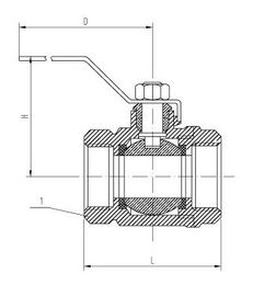 High Strength Water Supply Ball Valve 280 Style Bronze Ball Valve